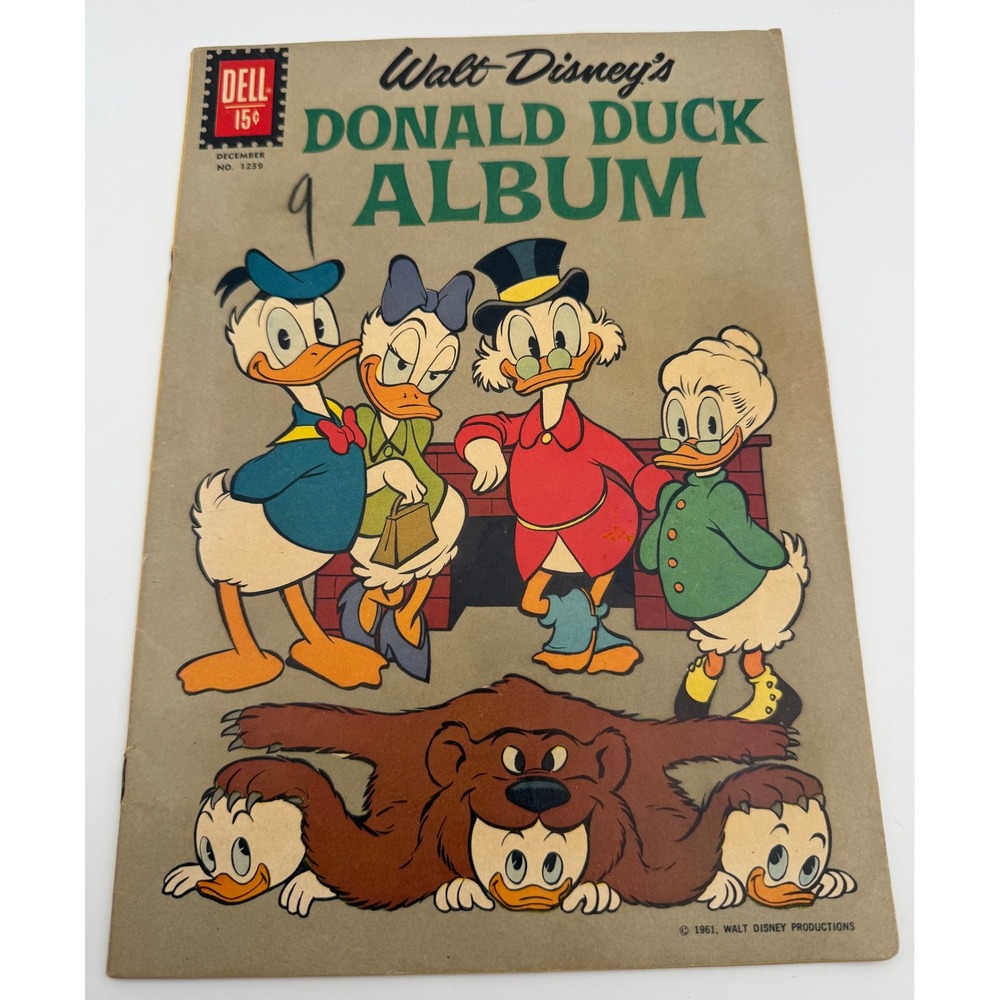 Vintage 1961 Walt Disney Donald Duck Album Dell Comic No 1239 Kellogg's Ad